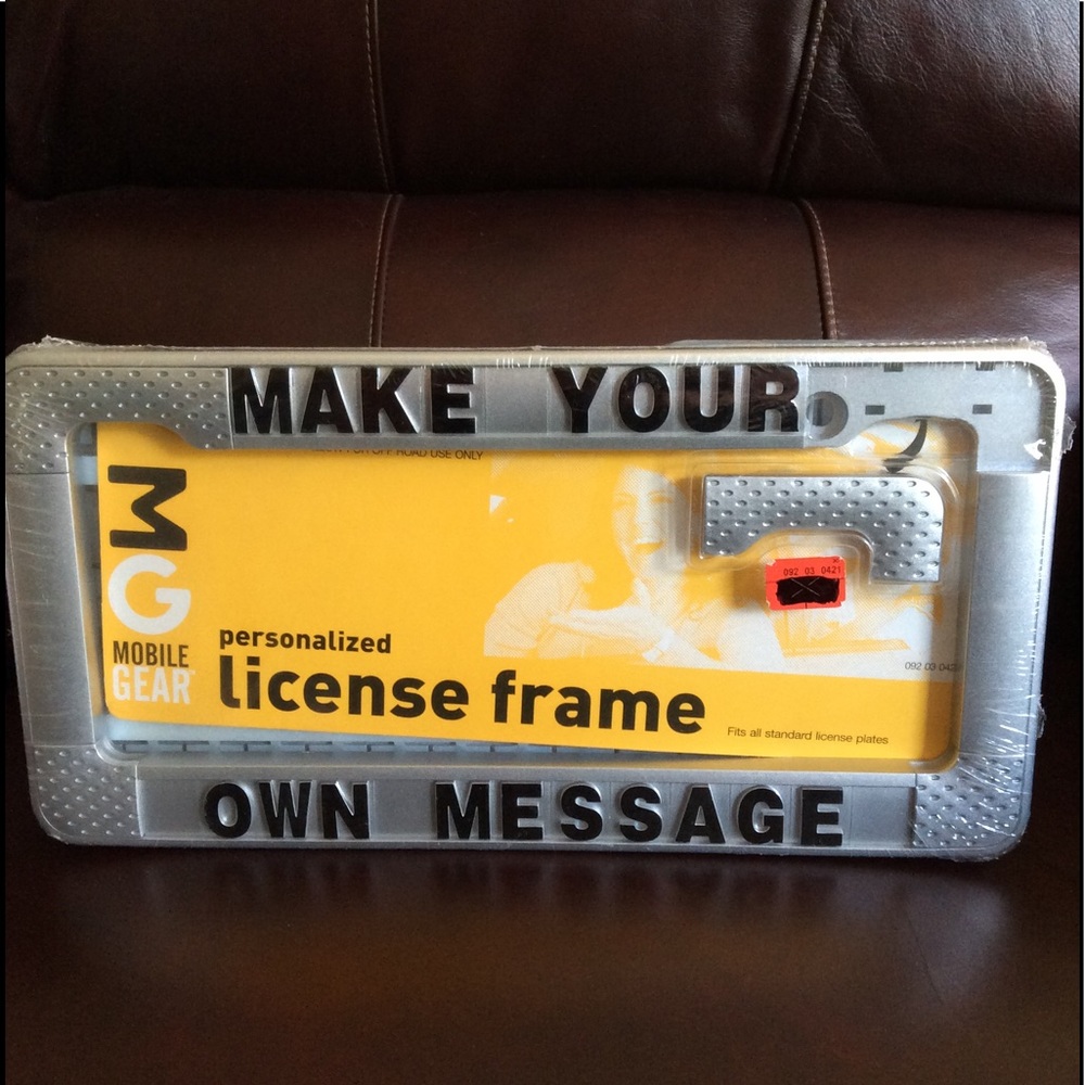 A NEW Personalized License Frame